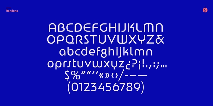 Ejemplo de fuente Rondana Bold Italic